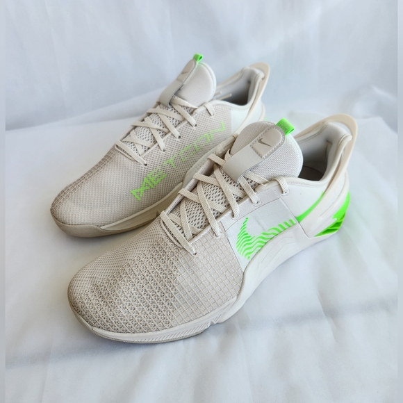 15 MEN\'S NIKE METCON 8 FLYEASE PHANTOM / GREEN DO9388-006 WEIGHTLIFTING main image 6